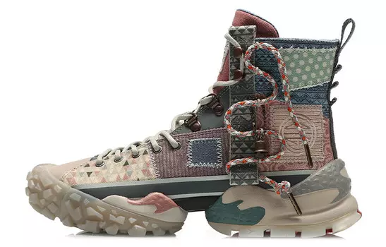 LINING CF Tracing Lifestyle Shoes Unisex High-top Grey/Green