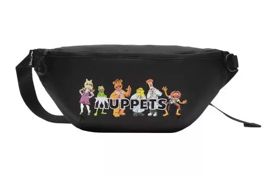 LiNing Disney, коллаборация с Muppet Comet Products, сумка на плечо, сумка-слинг, обычная, унисекс, черная