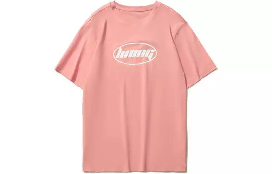 LINING Футболка с заниженной линией плеча, унисекс, яркий оранжевый, розовый