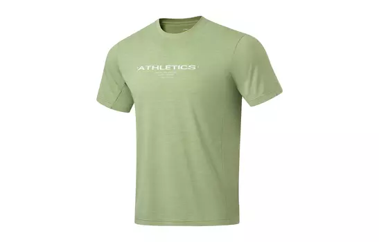 Lining Li Ning Men T-shirt, Смешанный цвет аква-зеленого цвета