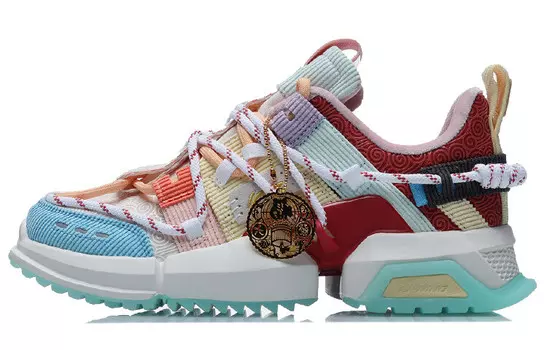 LiNing Pan Gu Lifestyle Shoes Women's Low-top White/red/yellow/green/blue