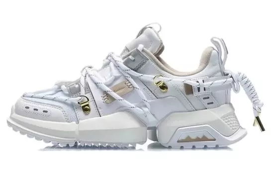 LiNing Pan Gu Lifestyle Shoes Women's Low-top White/Gold