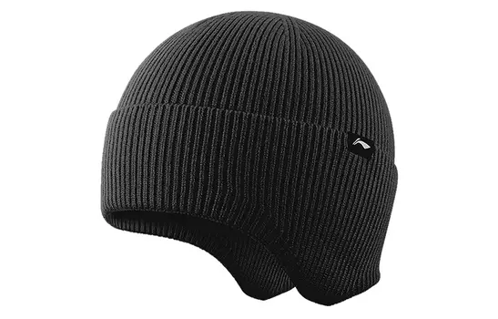 LINING Подкладка из вискозы, полиэстера и полиамида, шапка-бини унисекс, черная