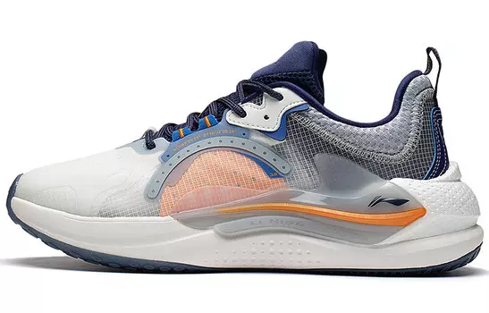 LINING Spark Lifestyle Shoes Men Low-top Cloud White / Dark Violet Blue
