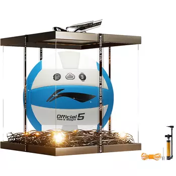 LINING Волейбольная майка унисекс из искусственной кожи, размер 5, сине-белая