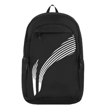 LINING YOUNG Детская сумка из полиэстера среднего размера, черная с белым принтом