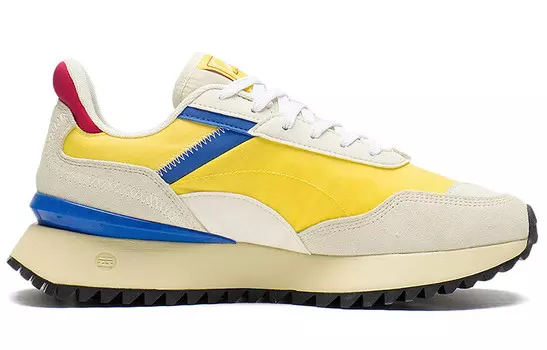 LINING Zaiwu Lifestyle Shoes Men Low-top Milk Sand Yellow/swan White/red Flame Red