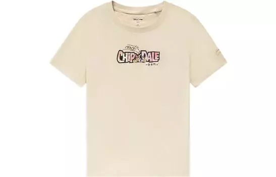 LINING Женская футболка Disney X цвета пыльного хаки