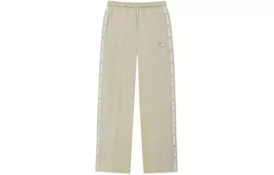 LINING Женские трикотажные спортивные штаны Disney X бежевого цвета хаки