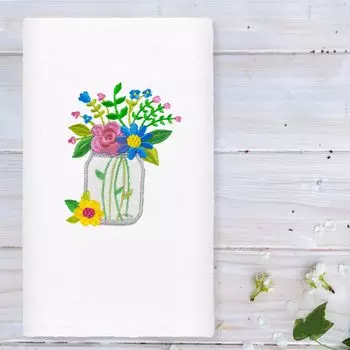 Linum Домашний текстиль Букет в стиле кантри с вышивкой Роскошное турецкое хлопковое полотенце для рук