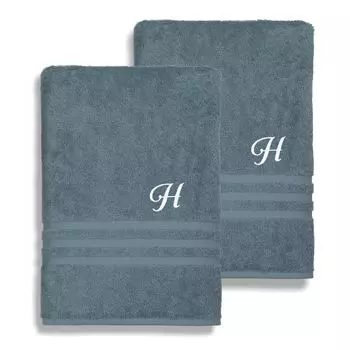Linum Домашний текстиль, турецкий хлопок Denzi, персонализированный набор банных полотенец из 2 предметов