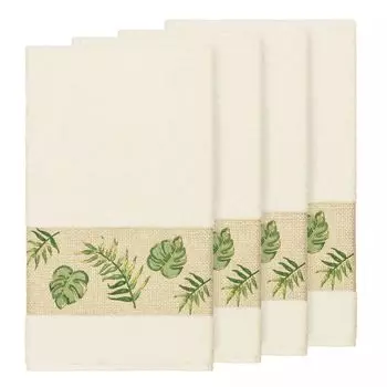 Linum Домашний текстиль, турецкий хлопок, набор банных полотенец с украшением Zoe, голубой