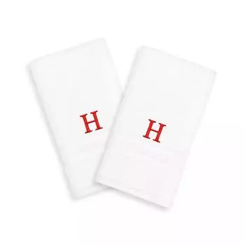 Linum Home Textiles, 2 упаковки красных полотенец для рук с монограммой