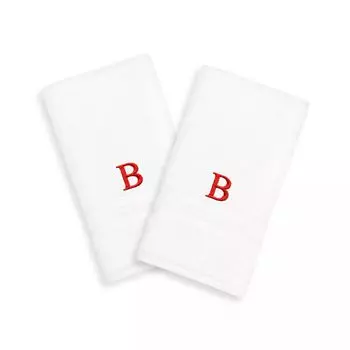 Linum Home Textiles, 2 упаковки красных полотенец для рук с монограммой