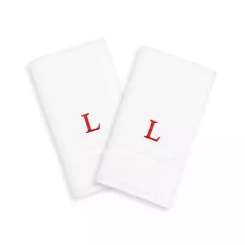 Linum Home Textiles, 2 упаковки красных полотенец для рук с монограммой