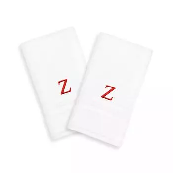 Linum Home Textiles, 2 упаковки красных полотенец для рук с монограммой
