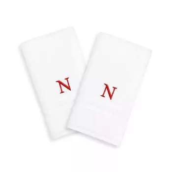 Linum Home Textiles, 2 упаковки красных полотенец для рук с монограммой