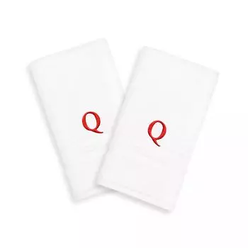 Linum Home Textiles, 2 упаковки красных полотенец для рук с монограммой