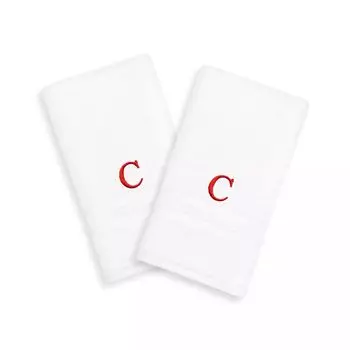 Linum Home Textiles, 2 упаковки красных полотенец для рук с монограммой