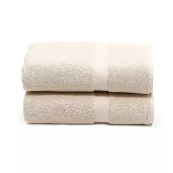 Linum Home Textiles, 2 упаковки махровых банных полотенец Sinemis из турецкого хлопка, бежевый