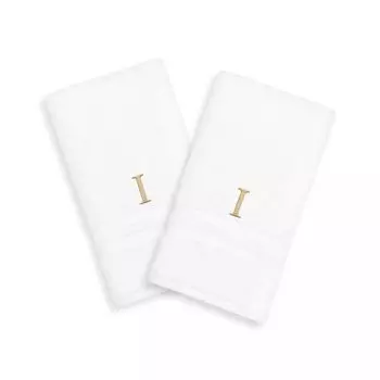 Linum Home Textiles, 2 упаковки полотенец для рук с монограммой золотого тона