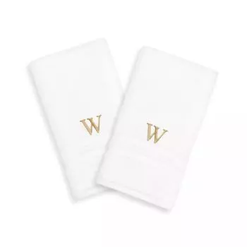 Linum Home Textiles, 2 упаковки полотенец для рук с монограммой золотого тона