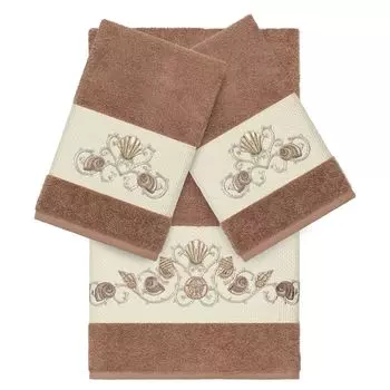 Linum Home Textiles Bella Набор украшенных банных полотенец из 3 предметов