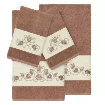 Linum Home Textiles Bella Набор украшенных банных полотенец из 4 предметов