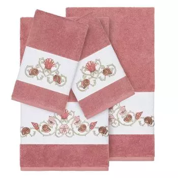Linum Home Textiles Bella Набор украшенных банных полотенец из 4 предметов