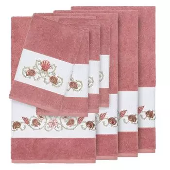 Linum Home Textiles Bella Набор украшенных банных полотенец из 8 предметов