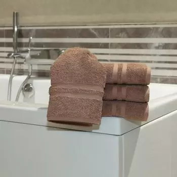 Linum Home Textiles Denzi 4 упаковки полотенец для рук, бежевый