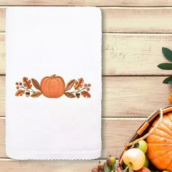 Linum Home Textiles Harvest Bounty Роскошное вышитое турецкое хлопковое полотенце для рук