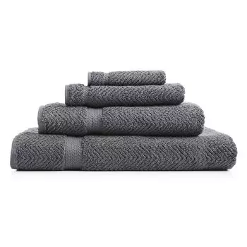 Linum Home Textiles Набор банных полотенец «елочка» из 4 предметов, серый