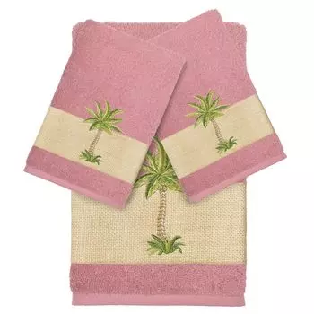 Linum Home Textiles Набор банных полотенец с украшением Colton из 3 предметов