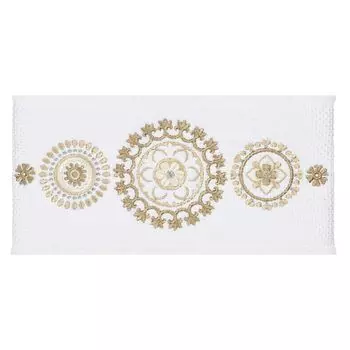 Linum Home Textiles Набор полотенец из 3 предметов из турецкого хлопка с украшением Isabelle, голубой
