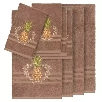 Linum Home Textiles Набор полотенец из турецкого хлопка с украшением из 8 предметов