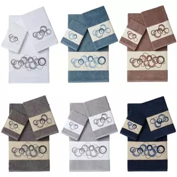 Linum Home Textiles Набор украшенных банных полотенец Annabelle из 3 предметов