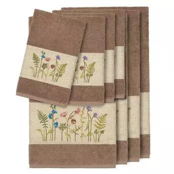 Linum Home Textiles Набор украшенных банных полотенец Serenity из 8 предметов