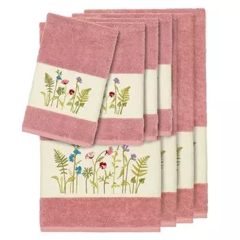 Linum Home Textiles Набор украшенных банных полотенец Serenity из 8 предметов