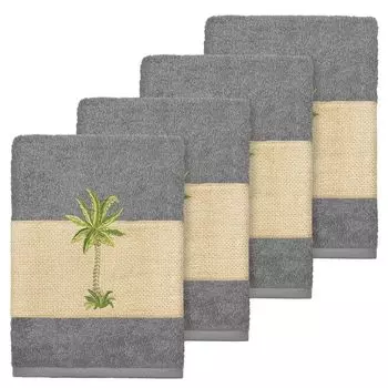 Linum Home Textiles Набор украшенных мочалок Colton, темно-синий