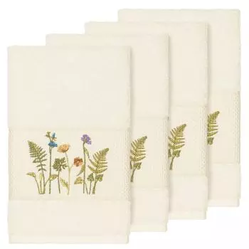 Linum Home Textiles Набор украшенных полотенец для рук Serenity, бежевый