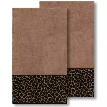 Linum Home Textiles Турецкие хлопковые пятна, набор из 2 украшенных банных полотенец