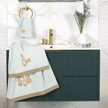 Linum Home Textiles Турецкий хлопок Aaron Набор украшенных полотенец из 4 предметов