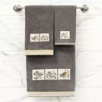 Linum Home Textiles Турецкий хлопок Belinda Набор полотенец для пальцев с украшением из 2 предметов