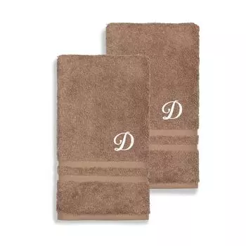 Linum Home Textiles Турецкий хлопок Denzi Набор из 2 индивидуальных полотенец для рук