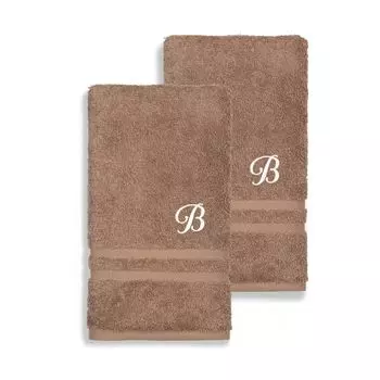 Linum Home Textiles Турецкий хлопок Denzi Набор из 2 индивидуальных полотенец для рук