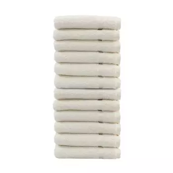 Linum Home Textiles Турецкий хлопок Denzi Набор из 12 мочалок, цвет Cream