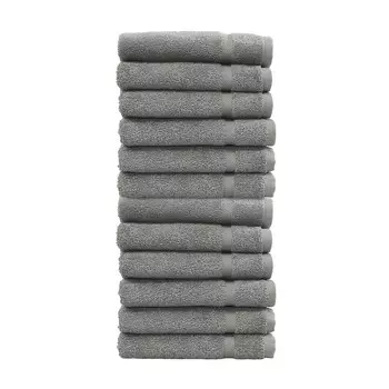Linum Home Textiles Турецкий хлопок Denzi Набор из 12 мочалок, цвет Dark Grey