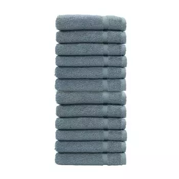 Linum Home Textiles Турецкий хлопок Denzi Набор из 12 мочалок, цвет Denzi Blue
