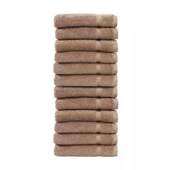 Linum Home Textiles Турецкий хлопок Denzi Набор из 12 мочалок, цвет Latte